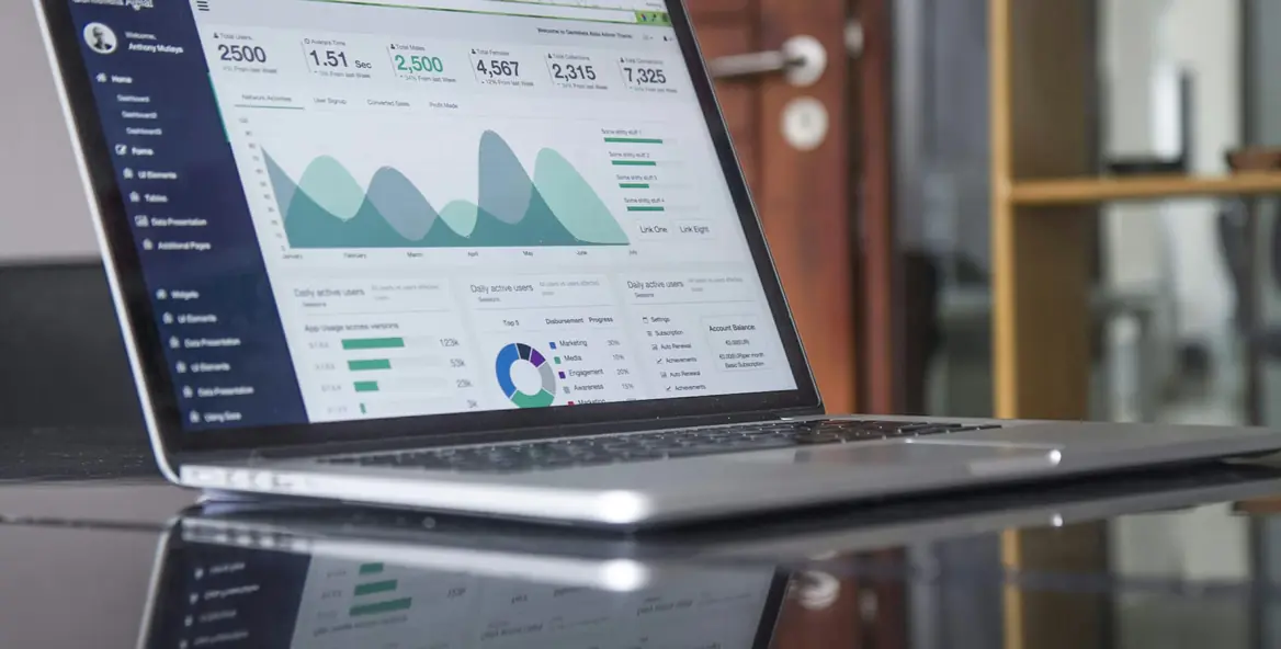 Reporting dashboard with charts